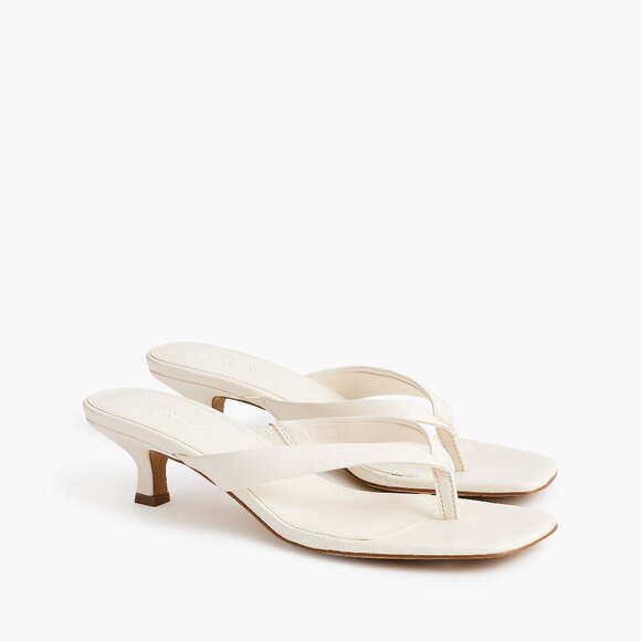 J.Crew Kitten Heel Sandals in Ivory, Size 7.5 - Picture 1 of 9